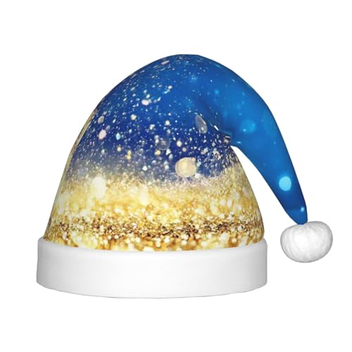 BJNGHKLN Goldener Glitzer-Weihnachtsbaum-Druck, Weihnachtsmütze für Kinder, festlicher Weihnachtsparty-Hut, Weihnachtsfeiertags-Dekorationen, Hut BJNGHKLN Goldener Glitzer-Weihnachtsbaum-Druck, Weihnachtsmütze für Kinder, festlicher Weihnachtsparty-Hut, Weihnachtsfeiertags-Dekorationen, Hut von BJNGHKLN