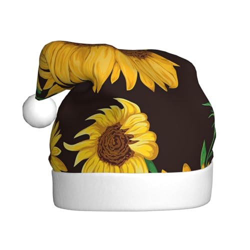 BJNGHKLN Schöner Sonnenblumen-Druck Weihnachtsmannmütze für Erwachsene, festliche Weihnachtsparty-Hut, Weihnachtsdekoration, Hut BJNGHKLN Schöner Sonnenblumen-Druck Weihnachtsmannmütze für Erwachsene, festliche Weihnachtsparty-Hut, Weihnachtsdekoration, Hut von BJNGHKLN