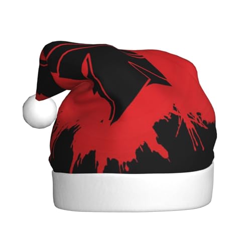 BJNGHKLN Spartanischer Krieger-Helm-Aufdruck, Weihnachtsmannmütze für Erwachsene, festliche Weihnachtsparty-Hut, Weihnachtsdekoration, Hut BJNGHKLN Spartanischer Krieger-Helm-Aufdruck, Weihnachtsmannmütze für Erwachsene, festliche Weihnachtsparty-Hut, Weihnachtsdekoration, Hut von BJNGHKLN