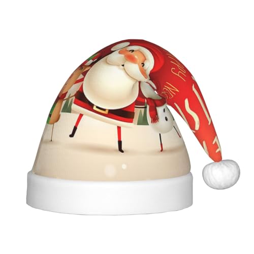 BJNGHKLN Weihnachtsmütze mit Aufdruck "Merry Christmas" für Kinder, festliche Weihnachtsparty-Hut, Weihnachtsdekoration, Hut BJNGHKLN Weihnachtsmütze mit Aufdruck "Merry Christmas" für Kinder, festliche Weihnachtsparty-Hut, Weihnachtsdekoration, Hut von BJNGHKLN