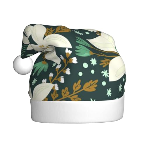 BJNGHKLN Weihnachtsmütze mit Blumenmuster für Erwachsene, festliche Weihnachtsparty-Hut, Weihnachtsdekoration, Hut BJNGHKLN Weihnachtsmütze mit Blumenmuster für Erwachsene, festliche Weihnachtsparty-Hut, Weihnachtsdekoration, Hut von BJNGHKLN