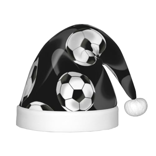 BJNGHKLN Weihnachtsmütze mit Fußball-Aufdruck, für Kinder, festliche Weihnachtsfeier, Weihnachtsdekoration, Schwarz BJNGHKLN Weihnachtsmütze mit Fußball-Aufdruck, für Kinder, festliche Weihnachtsfeier, Weihnachtsdekoration, Schwarz von BJNGHKLN