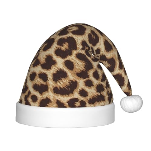 BJNGHKLN Weihnachtsmütze mit Leopardenmuster für Kinder, festliche Weihnachtsparty-Hut, Weihnachtsdekoration, Hut BJNGHKLN Weihnachtsmütze mit Leopardenmuster für Kinder, festliche Weihnachtsparty-Hut, Weihnachtsdekoration, Hut von BJNGHKLN
