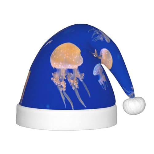 BJNGHKLN Weihnachtsmütze mit Quallen-Aufdruck, für Kinder, festlicher Weihnachtsparty-Hut, Weihnachtsdekoration, Hut BJNGHKLN Weihnachtsmütze mit Quallen-Aufdruck, für Kinder, festlicher Weihnachtsparty-Hut, Weihnachtsdekoration, Hut von BJNGHKLN