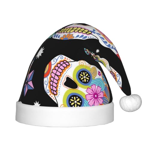 BJNGHKLN Weihnachtsmütze mit Totenkopf-Aufdruck für Kinder, festlicher Weihnachtsparty-Hut, Weihnachtsdekoration, Hut BJNGHKLN Weihnachtsmütze mit Totenkopf-Aufdruck für Kinder, festlicher Weihnachtsparty-Hut, Weihnachtsdekoration, Hut von BJNGHKLN