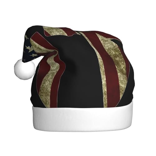 BJNGHKLN Weihnachtsmütze mit USA-Flagge, amerikanischer Spartaner-Druck, Weihnachtsmannmütze für Erwachsene, festliche Weihnachtsfeier, Weihnachtsdekoration, Hut BJNGHKLN Weihnachtsmütze mit USA-Flagge, amerikanischer Spartaner-Druck, Weihnachtsmannmütze für Erwachsene, festliche Weihnachtsfeier, Weihnachtsdekoration, Hut von BJNGHKLN