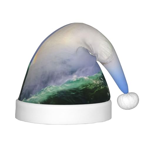 BJNGHKLN Weihnachtsmütze mit Wasserfall- und Regenbogen-Druck, für Kinder, festlicher Weihnachtsparty-Hut, Weihnachtsdekoration, Hut BJNGHKLN Weihnachtsmütze mit Wasserfall- und Regenbogen-Druck, für Kinder, festlicher Weihnachtsparty-Hut, Weihnachtsdekoration, Hut von BJNGHKLN