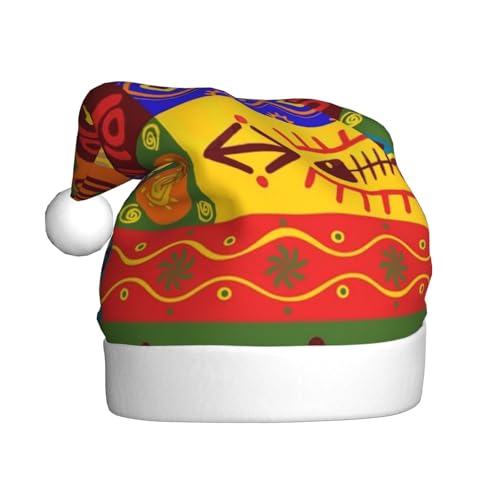 BJNGHKLN Weihnachtsmütze mit afrikanischen Nationalmustern für Erwachsene, festlicher Weihnachtsparty-Hut, Weihnachtsdekoration, Hut BJNGHKLN Weihnachtsmütze mit afrikanischen Nationalmustern für Erwachsene, festlicher Weihnachtsparty-Hut, Weihnachtsdekoration, Hut von BJNGHKLN