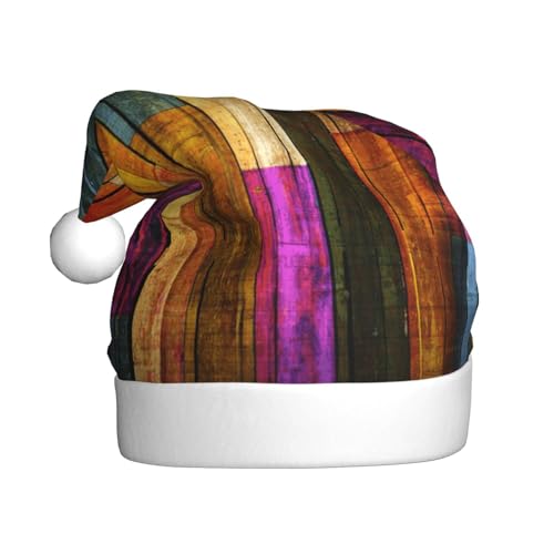 BJNGHKLN Weihnachtsmütze mit buntem Holzdruck für Erwachsene, festlicher Weihnachtsparty-Hut, Weihnachtsdekoration, Hut BJNGHKLN Weihnachtsmütze mit buntem Holzdruck für Erwachsene, festlicher Weihnachtsparty-Hut, Weihnachtsdekoration, Hut von BJNGHKLN