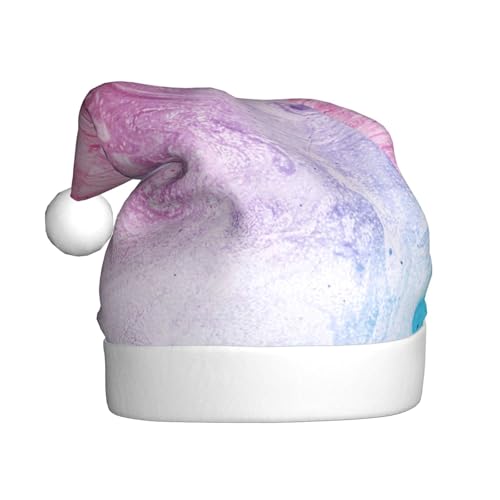 BJNGHKLN Weihnachtsmütze mit buntem Marmor, Pastellrosa, Blau, Violett, für Erwachsene, festliche Weihnachtsfeier, Weihnachtsdekoration, Hut BJNGHKLN Weihnachtsmütze mit buntem Marmor, Pastellrosa, Blau, Violett, für Erwachsene, festliche Weihnachtsfeier, Weihnachtsdekoration, Hut von BJNGHKLN