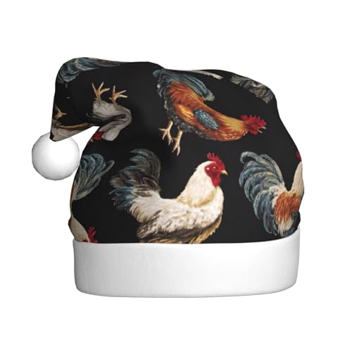 BJNGHKLN Weihnachtsmütze mit französischem Hahn-Aufdruck, für Erwachsene, festliche Weihnachtsparty-Hut, Weihnachtsdekoration, Hut BJNGHKLN Weihnachtsmütze mit französischem Hahn-Aufdruck, für Erwachsene, festliche Weihnachtsparty-Hut, Weihnachtsdekoration, Hut von BJNGHKLN
