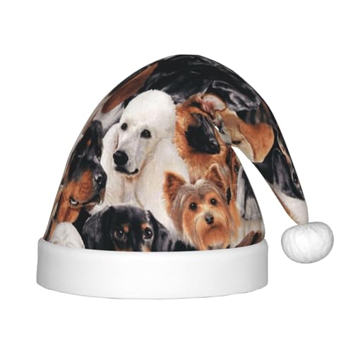BJNGHKLN Weihnachtsmütze mit vielen Hunden, für Kinder, festliche Weihnachtsparty-Hut, Weihnachtsdekoration, Hut BJNGHKLN Weihnachtsmütze mit vielen Hunden, für Kinder, festliche Weihnachtsparty-Hut, Weihnachtsdekoration, Hut von BJNGHKLN