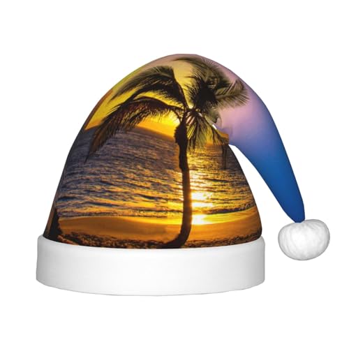 Weihnachtsmütze mit Hawaii-Strand-Aufdruck, für Kinder, festlicher Weihnachtsparty-Hut, Weihnachtsdekoration, Hut Weihnachtsmütze mit Hawaii-Strand-Aufdruck, für Kinder, festlicher Weihnachtsparty-Hut, Weihnachtsdekoration, Hut von BJNGHKLN