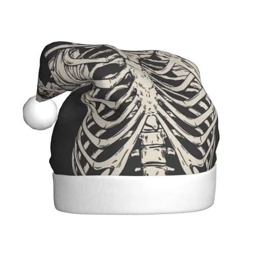 Weihnachtsmütze mit Totenkopf-Motiv, Skelett-Knochen-Aufdruck, für Erwachsene, festlicher Weihnachtsparty-Hut, Weihnachtsdekoration, Hut Weihnachtsmütze mit Totenkopf-Motiv, Skelett-Knochen-Aufdruck, für Erwachsene, festlicher Weihnachtsparty-Hut, Weihnachtsdekoration, Hut von BJNGHKLN
