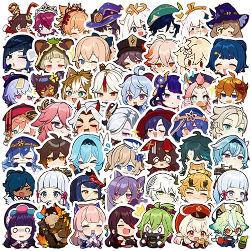 50PCS Genshin Impact Stickers Pack, Anime Genshin Stickers, Genshin Impact Merch, Waterproof Vinyl Sticker for Laptop Children Cars Motorcycle Bicycle Skateboard Luggage Suitcase Computer 50PCS Genshin Impact Stickers Pack, Anime Genshin Stickers, Genshin Impact Merch, Waterproof Vinyl Sticker for Laptop Children Cars Motorcycle Bicycle Skateboard Luggage Suitcase Computer von BJPERFMS
