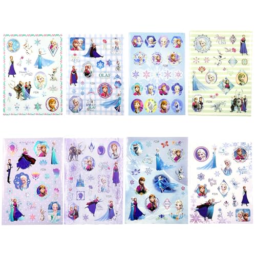Elsa Sticker, 8PCS Eiskönigin Sticker, Elsa und Anna Aufkleber, Frozen Aufkleber, Vinyl Wasserfest Sticker für Skateboard, Snowboard, Fahrrad, Graffiti Aufkleber Sticker für Kinder von BJPERFMS