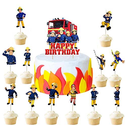 Feuerwehrmann Sam Tortendeko, 13PCS Fireman Sam kuchen deko, Sam Cake Toppers, Feuerwehrmann Sam Geburtstagsdeko, Feuerwehrmann Tortenaufsatz, Fireman Kuchendekoration, für Geburtstag Party Supplies Feuerwehrmann Sam Tortendeko, 13PCS Fireman Sam kuchen deko, Sam Cake Toppers, Feuerwehrmann Sam Geburtstagsdeko, Feuerwehrmann Tortenaufsatz, Fireman Kuchendekoration, für Geburtstag Party Supplies von BJPERFMS