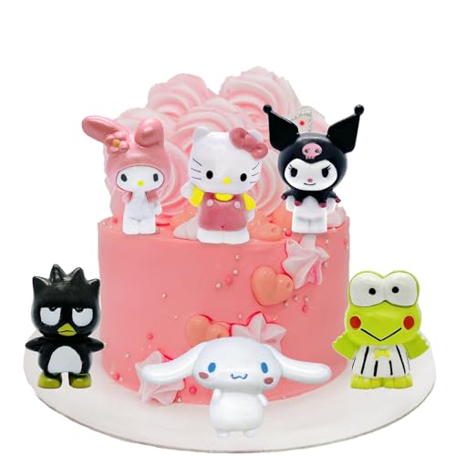 Kitty Figur, 6PCS Kitty Tortendeko, Kitty Figuren, Sanrio Cartoon Mini Figuren, Kitty Kuchen Deko, Kuromi Cake Topper, Cinnamoroll Cupcake Figures, Cake Decoration Birthday Kitty Figur, 6PCS Kitty Tortendeko, Kitty Figuren, Sanrio Cartoon Mini Figuren, Kitty Kuchen Deko, Kuromi Cake Topper, Cinnamoroll Cupcake Figures, Cake Decoration Birthday von BJPERFMS