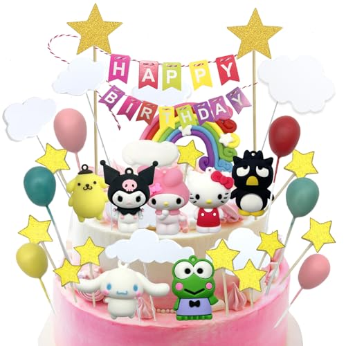 Kitty Tortendeko, 33 Stück Regenbogen Tortendeko, Sanrio Figur Set, Sanrio Tortendekos Mädchen, Kitty Cake Toppers, Torte Deko, Kuchen Deko, Kuchen Dekoration, Dekos Geburtstag Kitty Tortendeko, 33 Stück Regenbogen Tortendeko, Sanrio Figur Set, Sanrio Tortendekos Mädchen, Kitty Cake Toppers, Torte Deko, Kuchen Deko, Kuchen Dekoration, Dekos Geburtstag von BJPERFMS