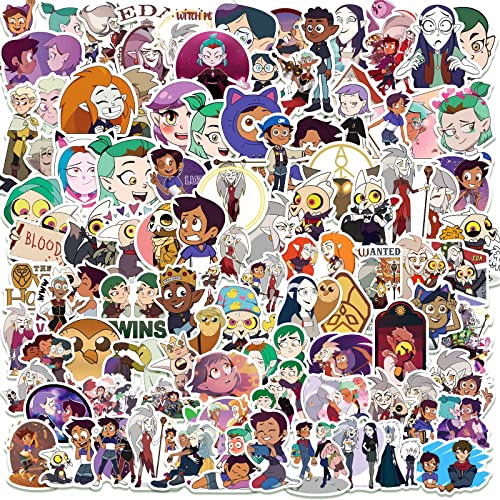 The Owl House Sticker, 100PCS Owl House Aufkleber, Cartoon Anime Sticker Set, Vinyl Wasserfest Sticker für Laptop, Skateboard, Snowboard, Koffer, Fahrrad, Graffiti Sticker für Kinder Erwachsene von BJPERFMS