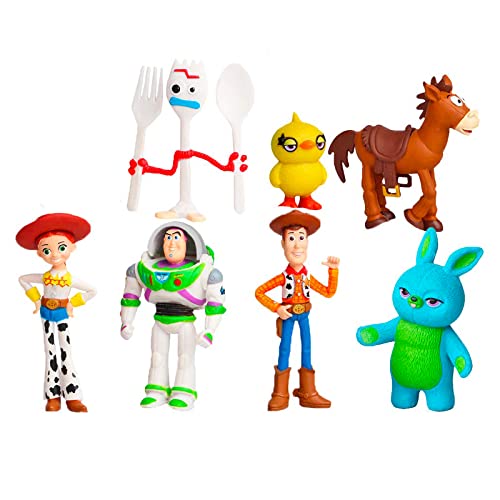Toy Story Tortendeko, Toy Story Figuren Set, Buzz Cake Topper, Figur, Kuchen Dekoration Geburtstag, Tortenaufleger, Cupcake Deko, Torten Deko, für Kinder, 7PCS von BJPERFMS