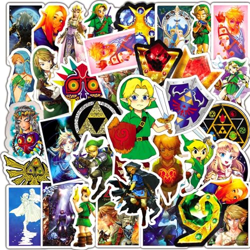 Zelda Aufkleber, Zelda Games Stickers für Kinder Teens Erwachsenen, Wasserdicht Graffiti Sticker, Vinyl Aufkleber für Laptop, Hydroflask, Skateboard, Schutzhelm, Sammelalbum, Wand, Auto, Gepäck Zelda Aufkleber, Zelda Games Stickers für Kinder Teens Erwachsenen, Wasserdicht Graffiti Sticker, Vinyl Aufkleber für Laptop, Hydroflask, Skateboard, Schutzhelm, Sammelalbum, Wand, Auto, Gepäck von BJPERFMS