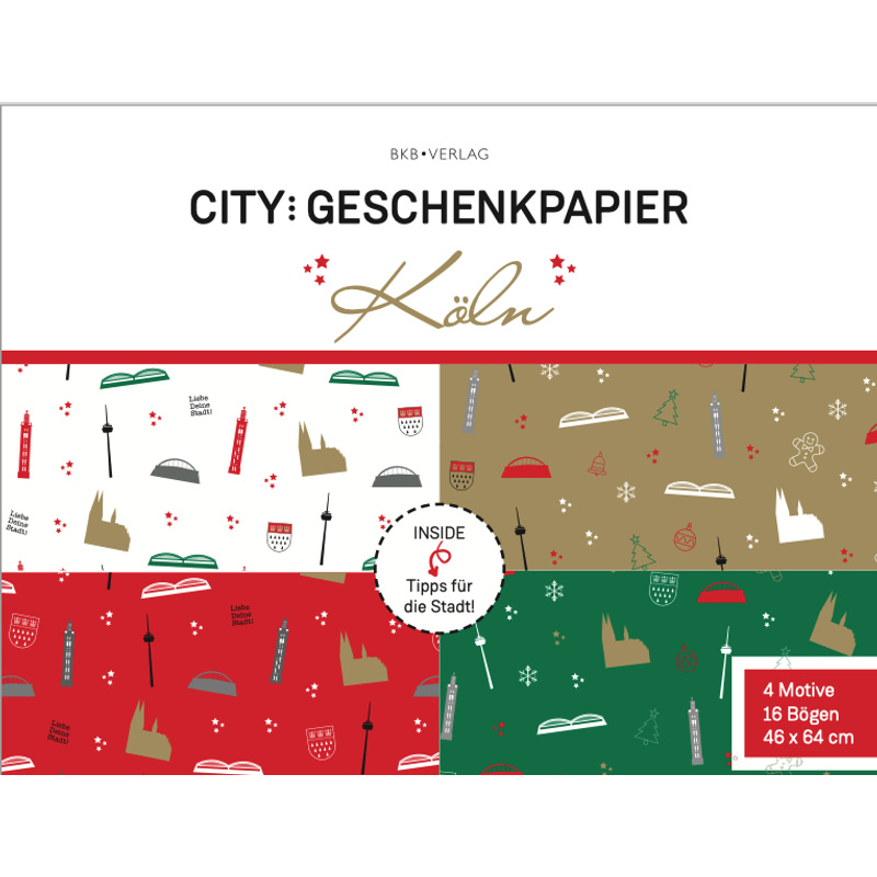 City-Geschenkpapier Köln, Geheftet von BKB Verlag