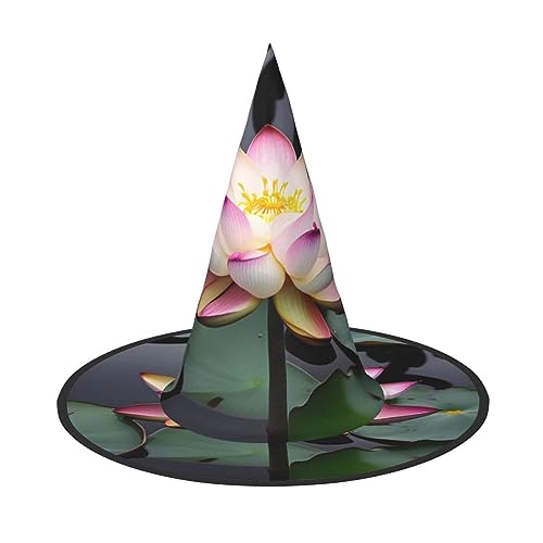 BKDODKS Lustige Halloween-Hüte mit Lotusblüten-Motiv, einzigartige Party-Dekoration, gruselige Hexenhüte für Damen und Herren, Accessoire von BKDODKS