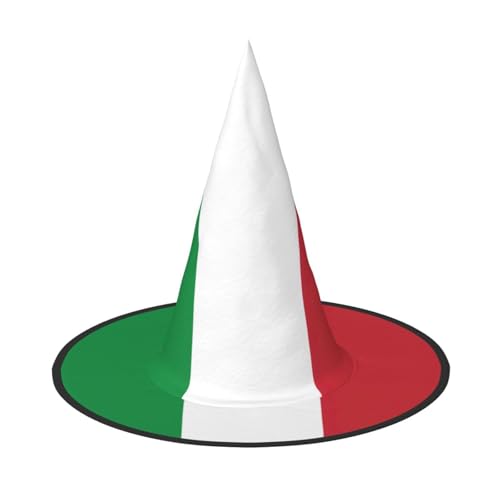 BKDODKS Lustige Halloween-Hüte mit italienischer Flagge, einzigartige Party-Dekoration, gruselige Hexenhüte für Damen und Herren von BKDODKS