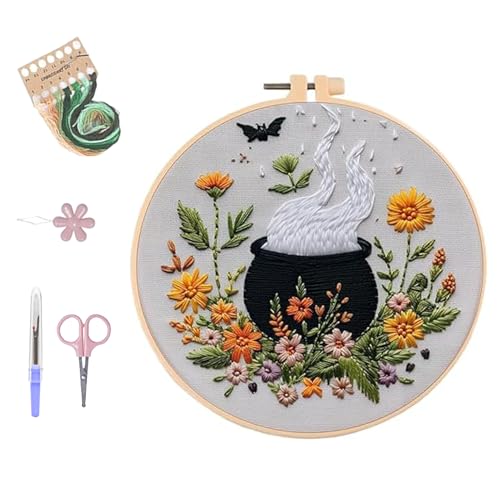 BKGBQAOW Kreuzstich Set Halloween, EnthäLt Alle Wichtigen Werkzeuge für StickanfäNger: Stickrahmen, Nadel und Faden, Englische Gebrauchsanweisung Usw,Ideal für AnfäNger BKGBQAOW Kreuzstich Set Halloween, EnthäLt Alle Wichtigen Werkzeuge für StickanfäNger: Stickrahmen, Nadel und Faden, Englische Gebrauchsanweisung Usw,Ideal für AnfäNger von BKGBQAOW