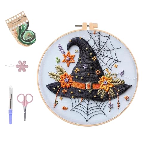 BKGBQAOW Kreuzstich Set Halloween, EnthäLt Alle Wichtigen Werkzeuge für StickanfäNger: Stickrahmen, Nadel und Faden, Englische Gebrauchsanweisung Usw,Ideal für AnfäNger BKGBQAOW Kreuzstich Set Halloween, EnthäLt Alle Wichtigen Werkzeuge für StickanfäNger: Stickrahmen, Nadel und Faden, Englische Gebrauchsanweisung Usw,Ideal für AnfäNger von BKGBQAOW