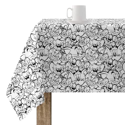 BELUM Tischdecke, Tom & Jerry 01, fleckenabweisend, rechteckig, Harz, 300 x 140 cm, Bunt, Cartoon, für die Küche, Zuhause von BL BELUM