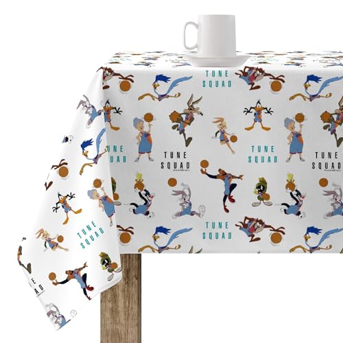 BELUM Tischdecke, schmutzabweisend, Tune Squad 03, Tischdecke, schmutzabweisend, rechteckig, Harz, Tischdecke, Tischdecke, Küchentischdecke, Tischdecke, Tischdecke für Zuhause (300 x 140 cm) von BL BELUM