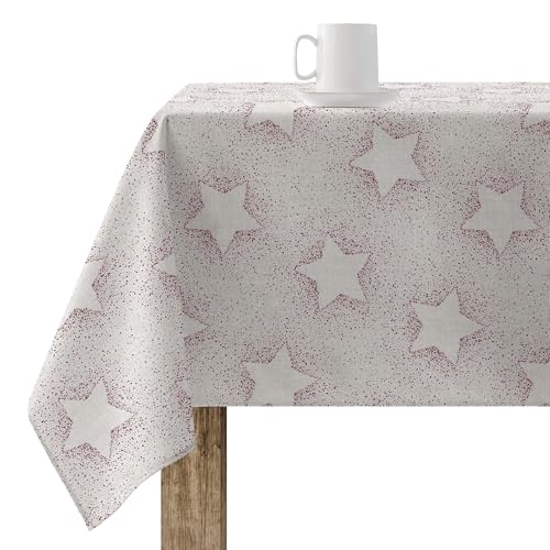 BELUM | Tischdecke Weihnachten 140 x 140 cm 100% Baumwolle Harz Anti-Flecken (Nicht plastifiziert) Modell Merry Christmas 75 von BL BELUM