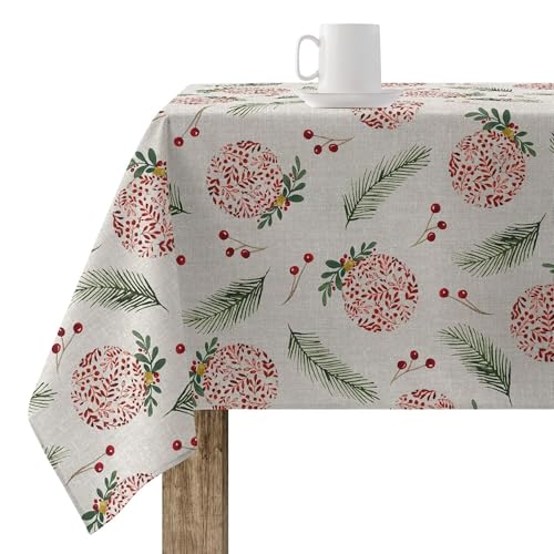 BELUM Tischdecke Weihnachten 250 x 140 cm 100% Baumwolle, schmutzabweisend, Modell Merry Christmas 67 von BL BELUM