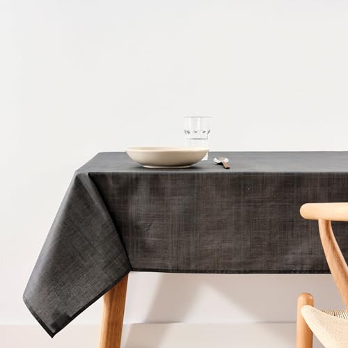 BELUM | Tischdecke aus 100% Bio-Baumwolle XL Größe 180 x 180 cm | harzbeschichtete Tischdecke, fleckenabweisend, groß, rechteckig, 100 x 140 cm von BL BELUM