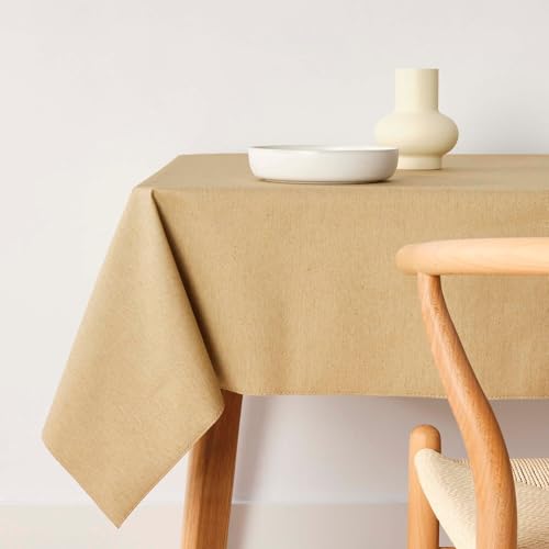 BELUM Tischdecke aus Wachstuch, glatt, natürlich, 157, 250 x 140 cm, fleckenabweisend, antibakteriell, aus 100% Bio-Baumwolle von BL BELUM