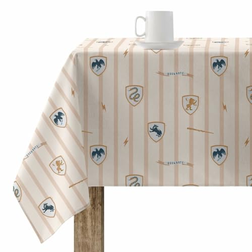 BELUM Tischdecke aus harzbeschichtetem Gewebe, 100 x 140 cm, fleckenabweisend, Modell HPotter Child Nordic 2, Tischdecke ohne Wachstuch aus Baumwolle von BL BELUM