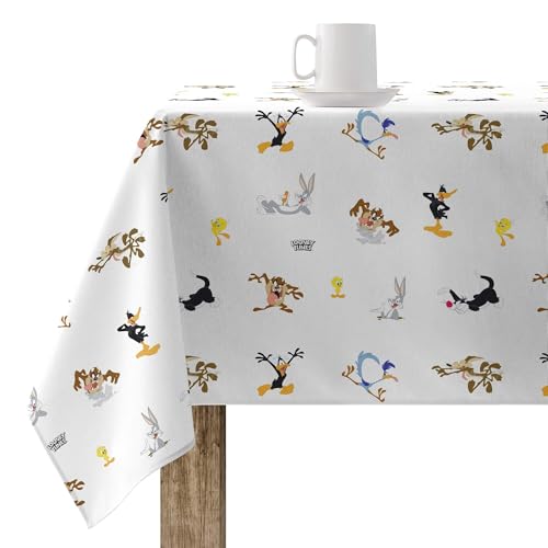 BELUM Tischdecke aus harzbeschichtetem Gewebe, 100 x 140 cm, fleckenabweisend, Modell Ltunes Basic 1; Tischdecke aus Baumwolle von BL BELUM
