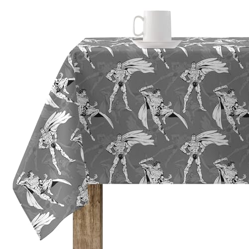 BELUM Tischdecke aus harzbeschichtetem Gewebe, 100 x 140 cm, fleckenabweisend, Modell Superman 05; Tischdecke aus Baumwolle von BL BELUM