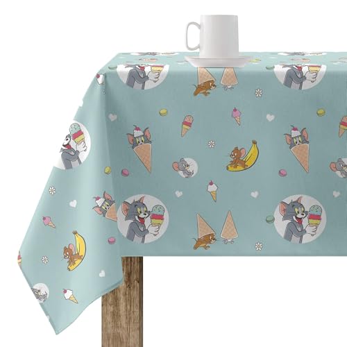 BELUM Tischdecke aus harzbeschichtetem Gewebe, 250 x 140 cm, fleckenabweisend, Modell Yummy Tom Jerry 5; Tischdecke ohne Wachstuch aus Baumwolle BELUM Tischdecke aus harzbeschichtetem Gewebe, 250 x 140 cm, fleckenabweisend, Modell Yummy Tom Jerry 5; Tischdecke ohne Wachstuch aus Baumwolle von BL BELUM