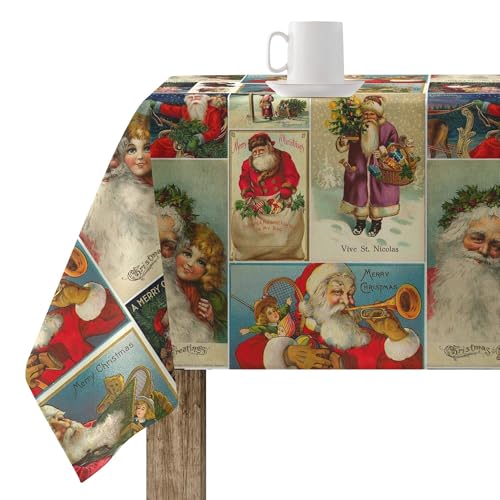 BELUM | Weihnachtstischdecke | Anti-Fleck-Tischdecke | Rechteckig Harz | Tischdecke (laminiert) | Tischdecke | Tischdecke | Heimtisch (100 x 140 cm) von BL BELUM