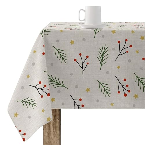 BELUM | Weihnachtstischdecke | Anti-Fleck-Tischdecke | Rechteckig Harz | Tischdecke (laminiert) | Tischdecke | Tischdecke | Heimtisch (140 x 140 cm) von BL BELUM
