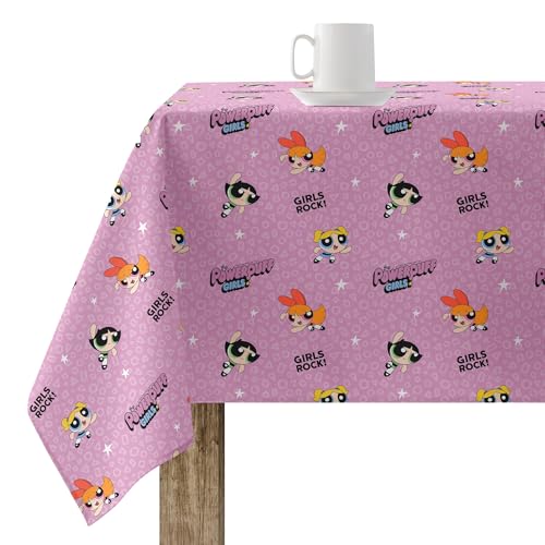 BELUM | harzbeschichtete Tischdecke (laminiert), 300 x 140 cm, fleckenabweisend, Modell Powerpuff 5; Tischdecke aus Baumwolle von BL BELUM