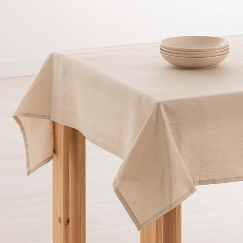 Belum Anti-Flecken-Tischdecke, Leinen, 100% Esche, rechteckig, Harz, wasserabweisend, in verschiedenen Größen, Leinen-Tischdecken für Innen und Außen, 140 x 150 cm von BL BELUM