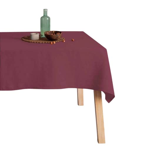 Belum | Fleckenabweisende Tischdecke, 100% Leinen, Bordeaux, 140 x 150 cm, rechteckig, aus Harz, wasserdichte Tischdecke in verschiedenen Größen, Leinen-Tischdecken für den Innen- und Außenbereich von BL BELUM