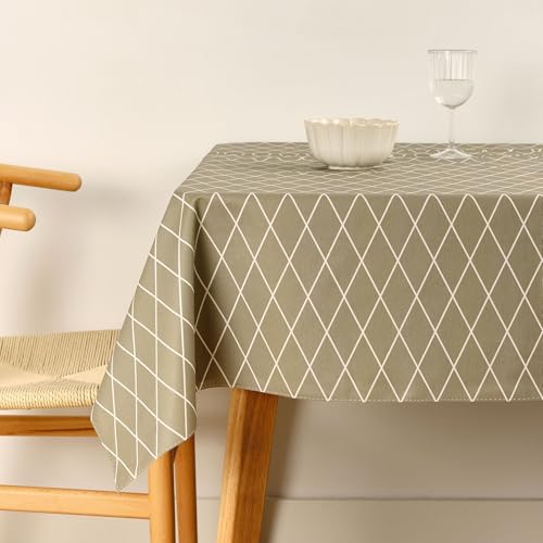 Belum Tischdecke, 140 x 140 cm, schmutzabweisend, 100 % Baumwolle, ohne Wachstuch, Tischdecke aus Baumwolle, wasserdicht, schmutzabweisend, flüssig, Dunkelgrün von BL BELUM