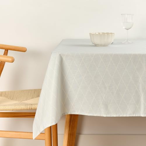 Belum Tischdecke, 300 x 140 cm, schmutzabweisend, 100 % Baumwolle, ohne Wachstuch, Tischdecke aus Baumwolle, wasserdicht, schmutzabweisend, flüssigkeitsabweisend, Hellblau von BL BELUM