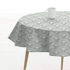 Belum Tischdecke, rund, harzbeschichtet, schmutzabweisend, Asena 4, Tischdecke aus Baumwolle (Durchmesser 180 cm) von BL BELUM