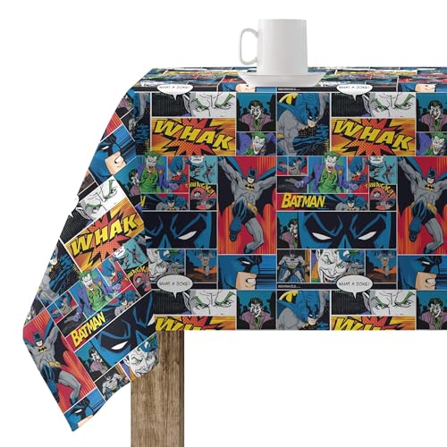 Belum Tischdecke Batman 300 x 140 cm, harzharzbeschichtete Tischdecke (laminiert), schmutzabweisend, Modell Batman Action 1 von BL BELUM